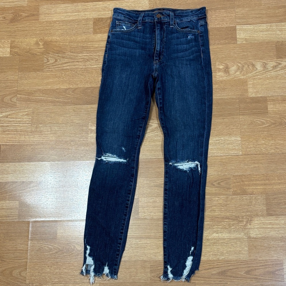 Joe's Jeans Dark Blue Distressed Skinny Jeans